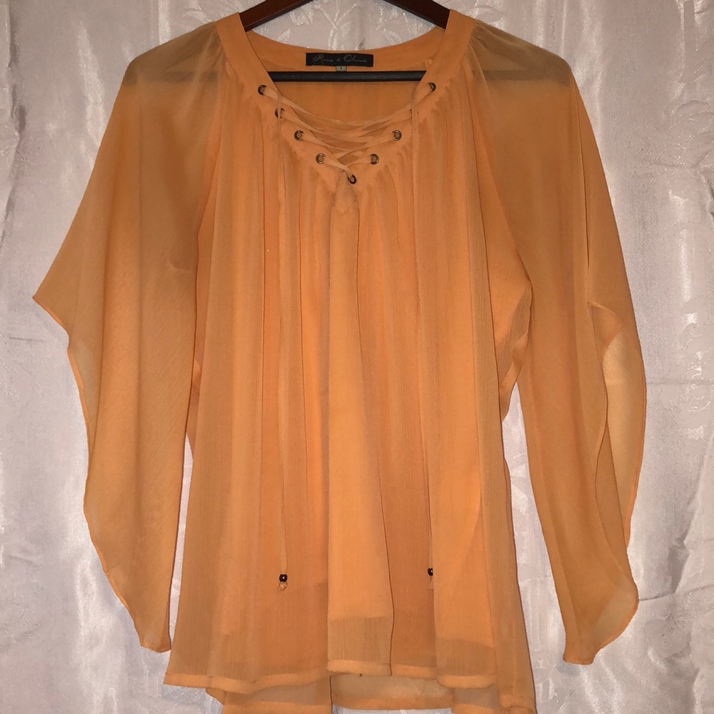 Chiffon Quarter Sleeve Blouse